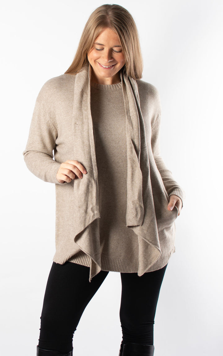 Amelia Scarf Jumper | Biscuit