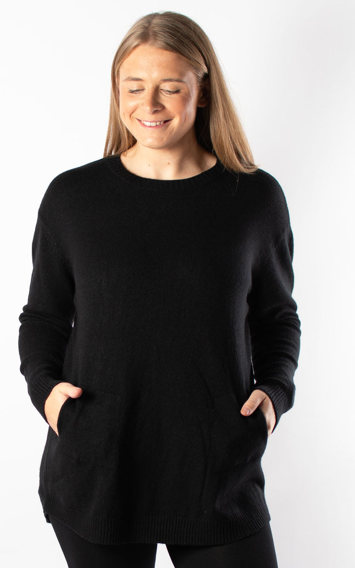 Amelia Scarf Jumper | Black