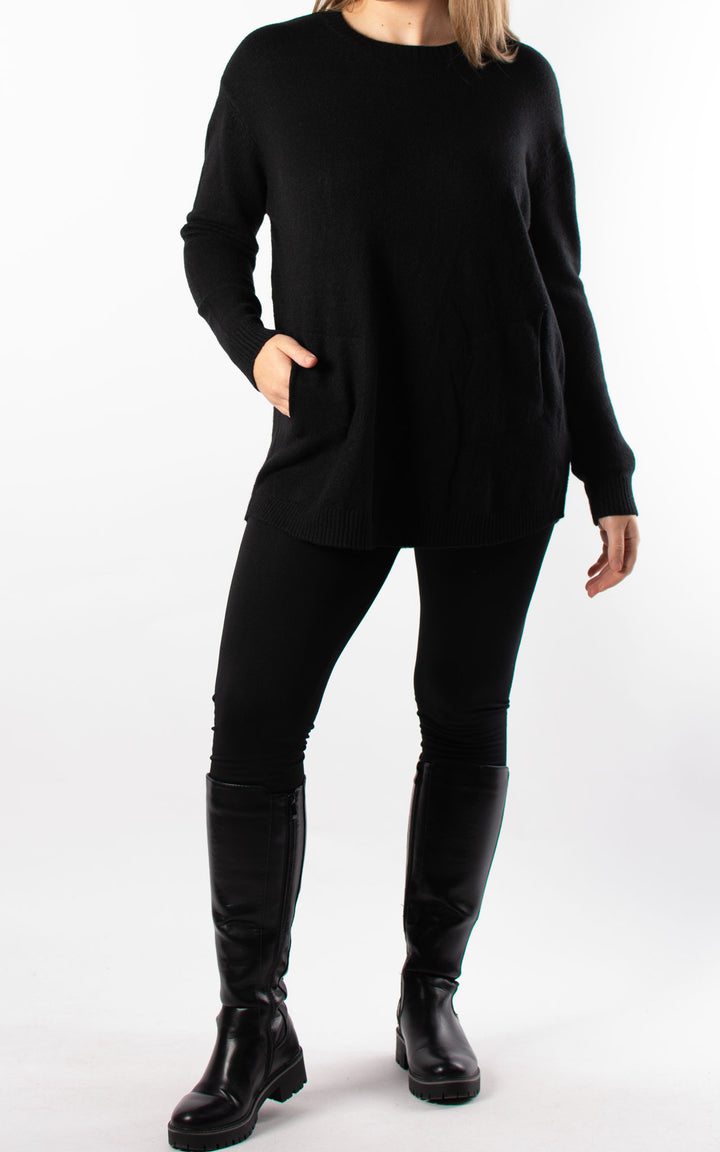 Amelia Scarf Jumper | Black