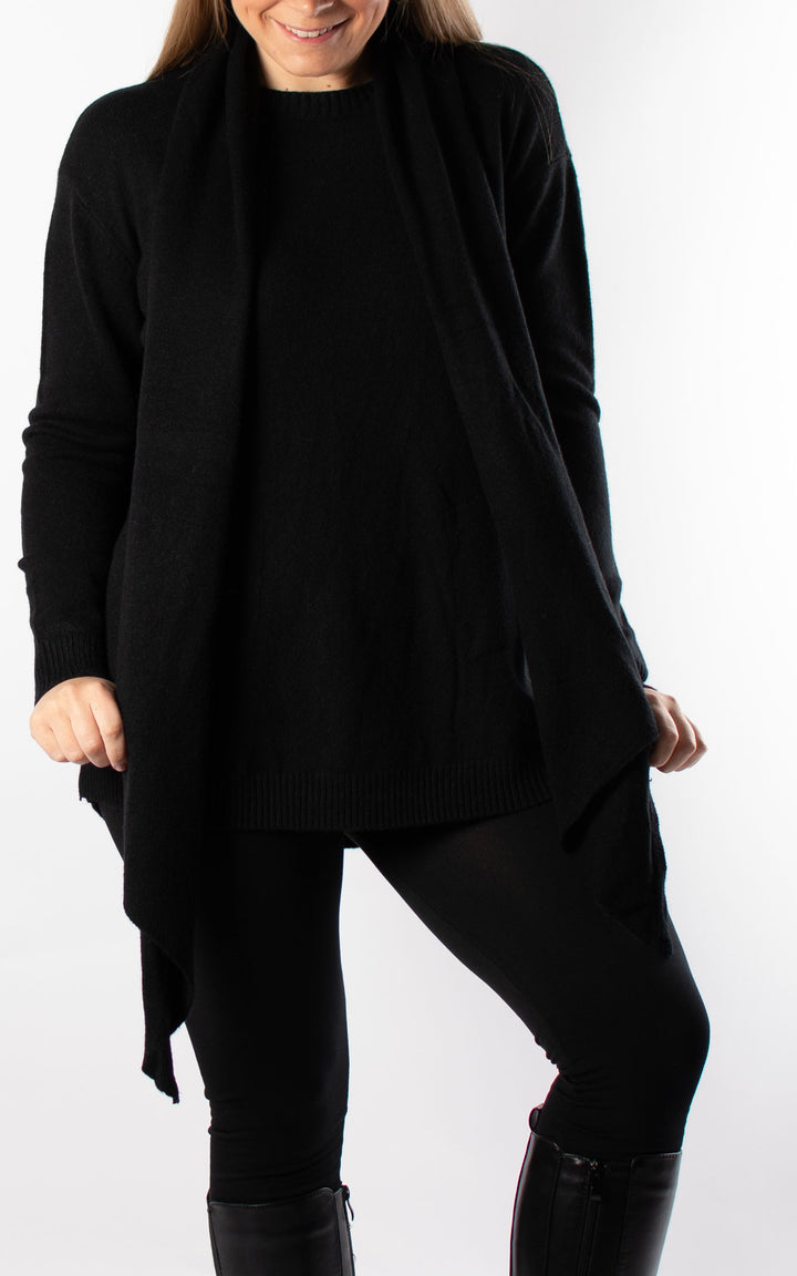 Amelia Scarf Jumper | Black