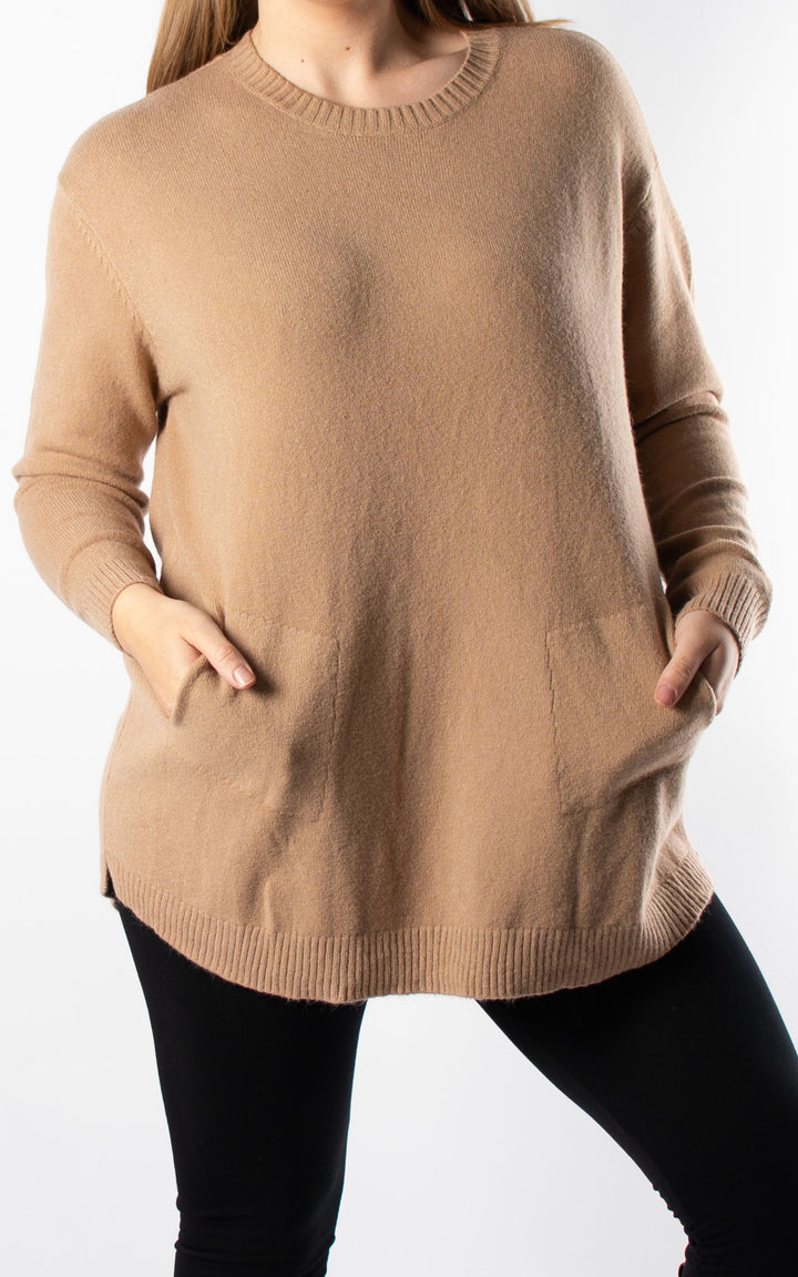 Amelia Scarf Jumper | Camel