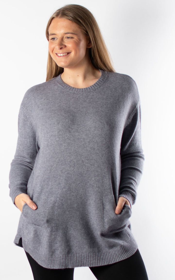 Amelia Scarf Jumper | Grey