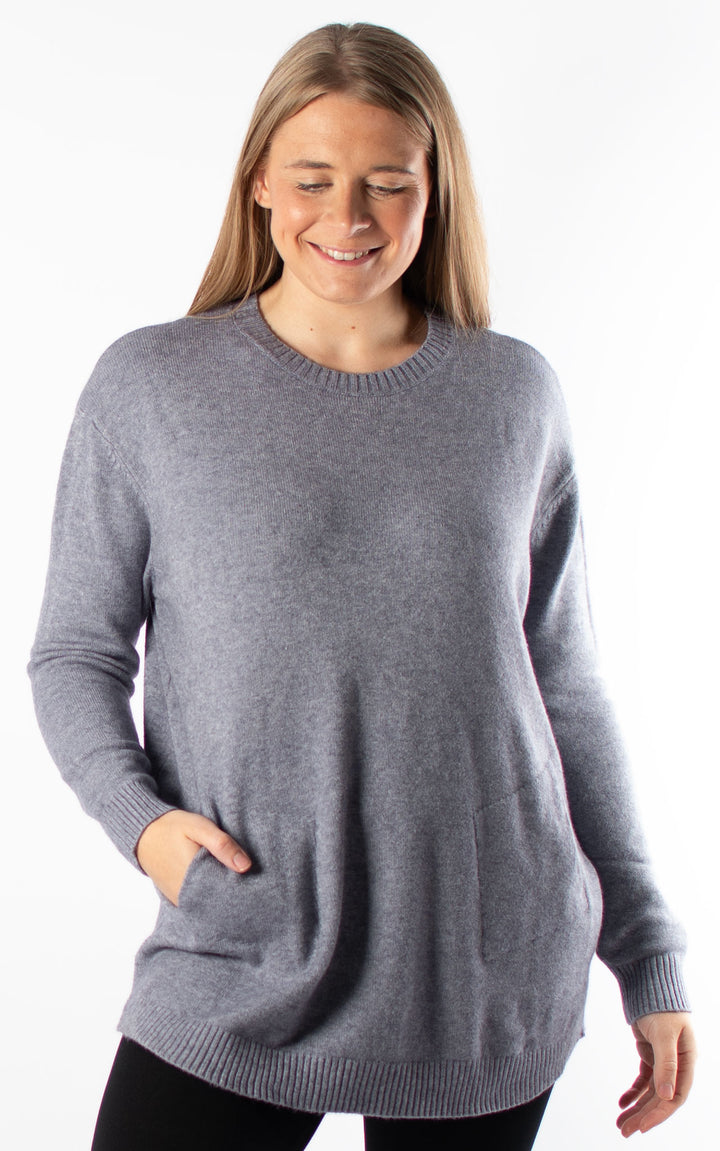 Amelia Scarf Jumper | Grey