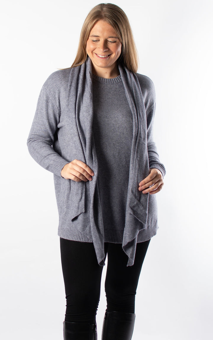 Amelia Scarf Jumper | Grey