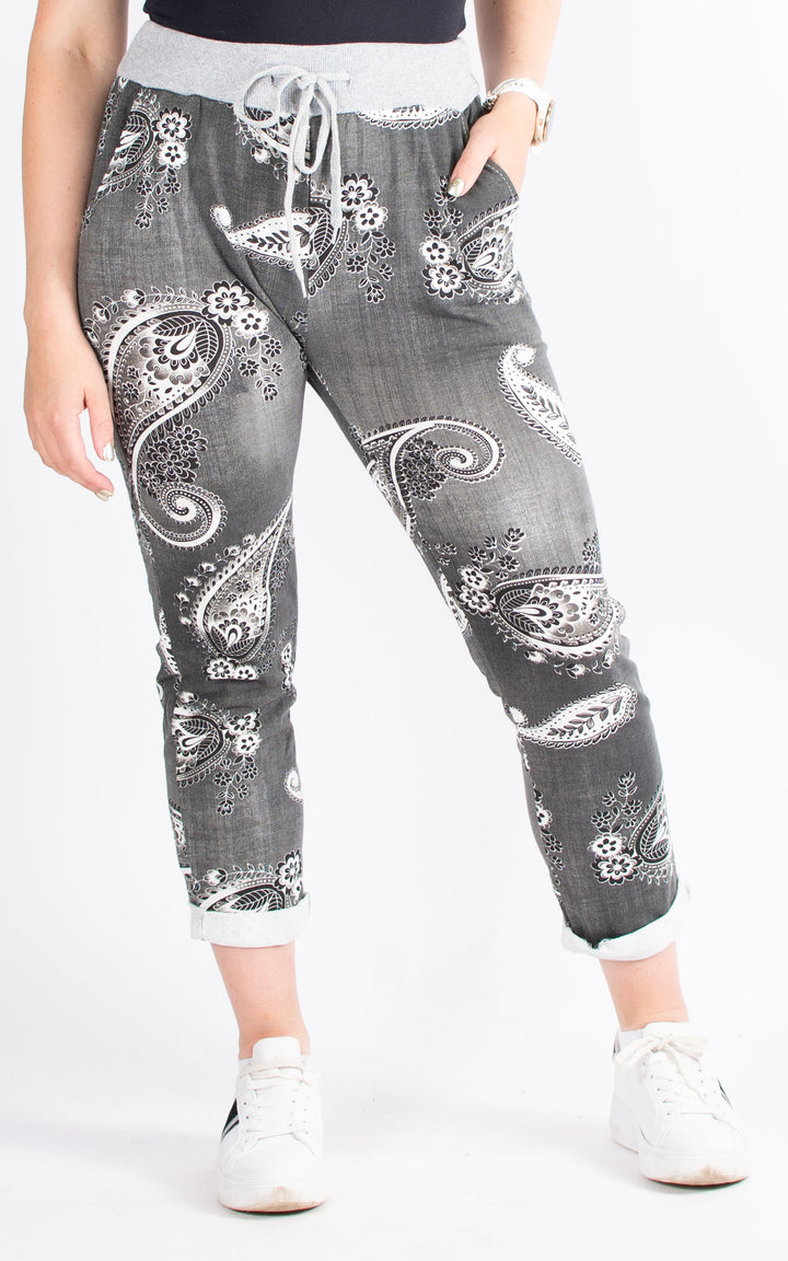Basic Jogger | Paisley | Dark Grey