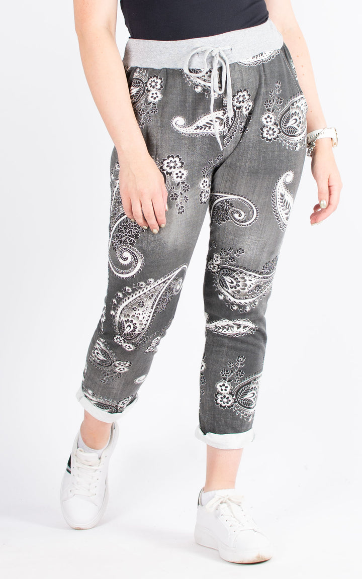 Basic Jogger | Paisley | Dark Grey