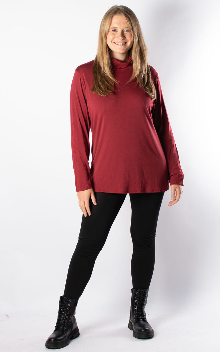Basic Roll Neck | Burgundy