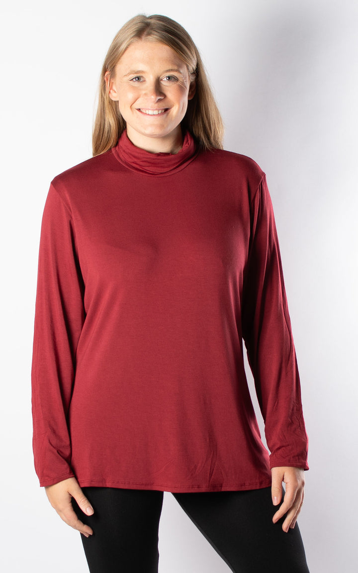 Basic Roll Neck | Burgundy