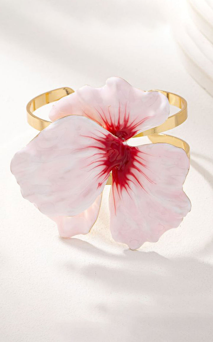 Bracelet | Enamel Floral | Pink & Red
