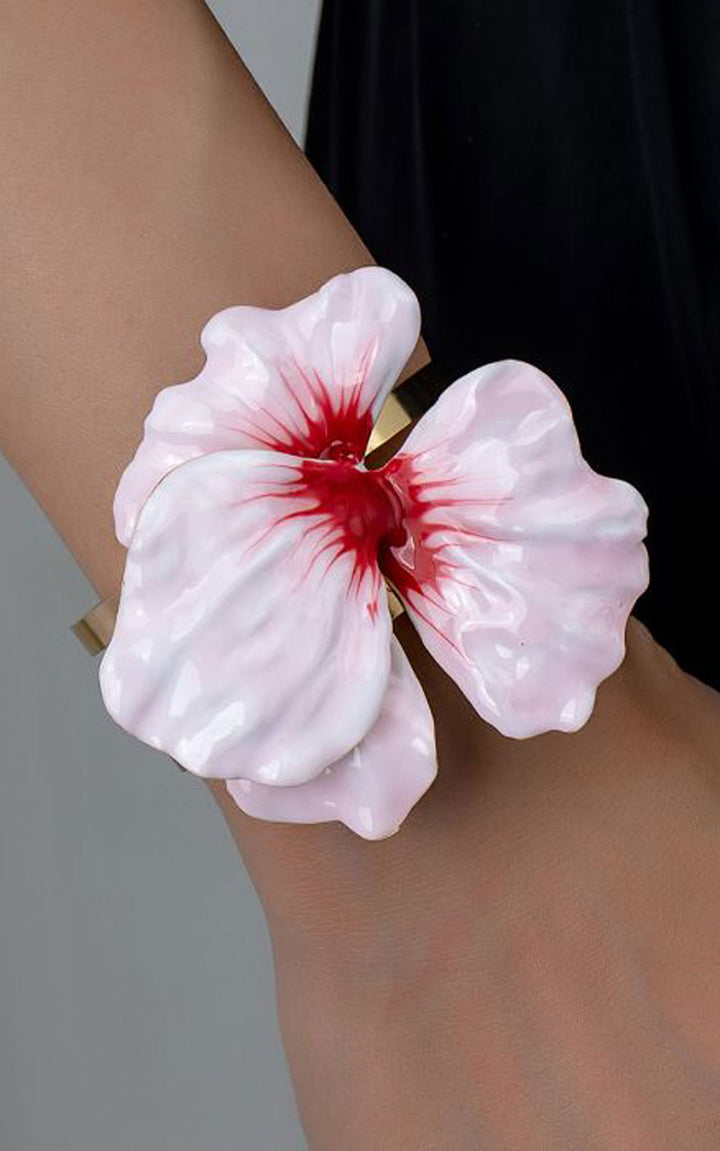 Bracelet | Enamel Floral | Pink & Red