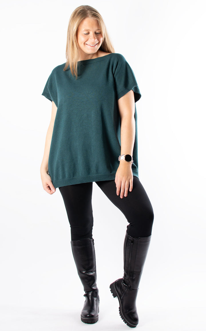 Button Back Jumper | Bottle Green