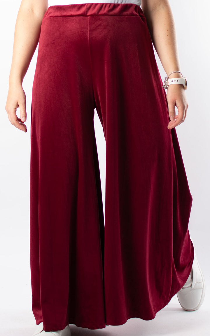 Cath Velvet Trousers | Burgundy