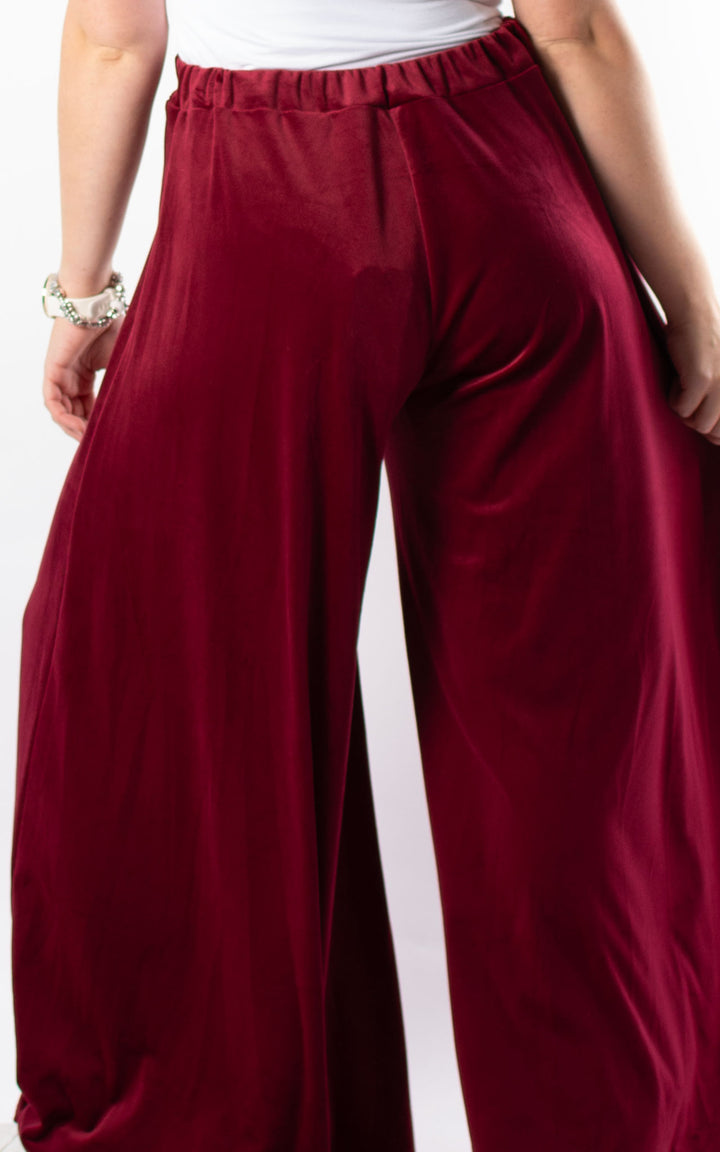 Cath Velvet Trousers | Burgundy