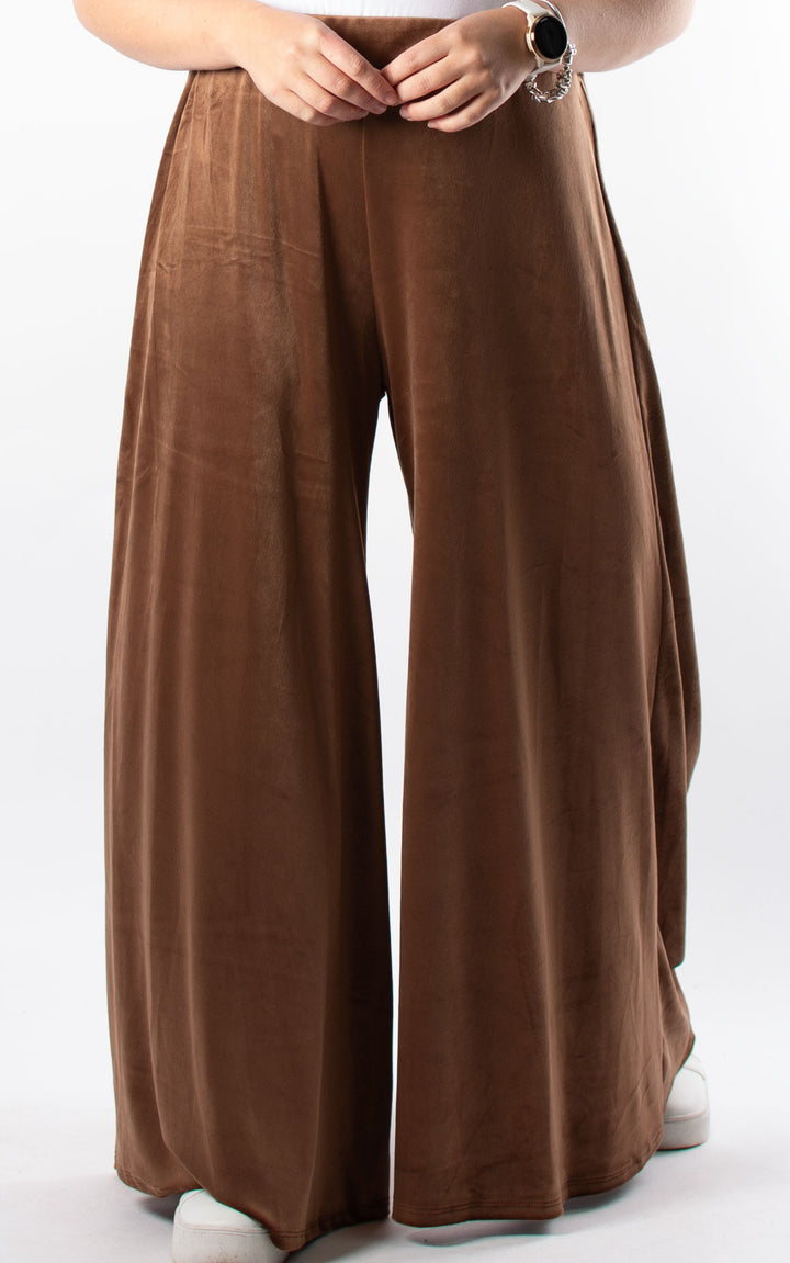 Cath Velvet Trousers | Caramel