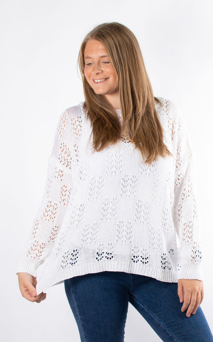 Holly Crochet Jumper | Off White