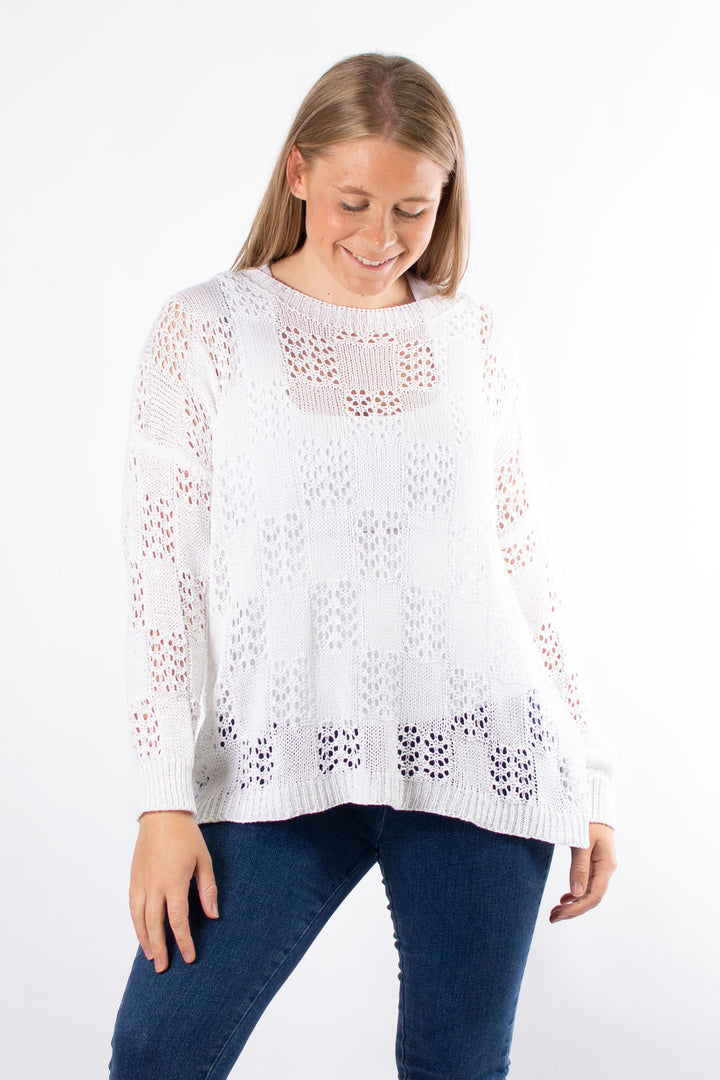 Holly Crochet Jumper | Off White