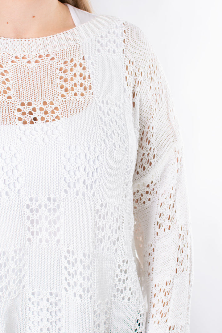 Holly Crochet Jumper | Off White