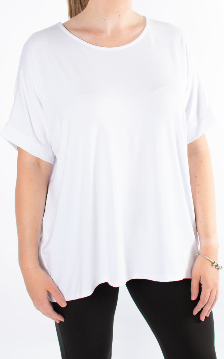 BASIC | Cap Sleeve | White