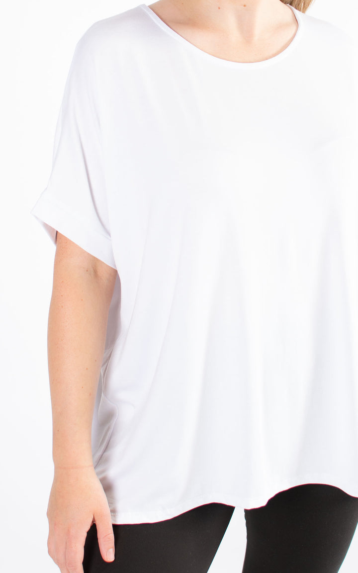 BASIC | Cap Sleeve | White