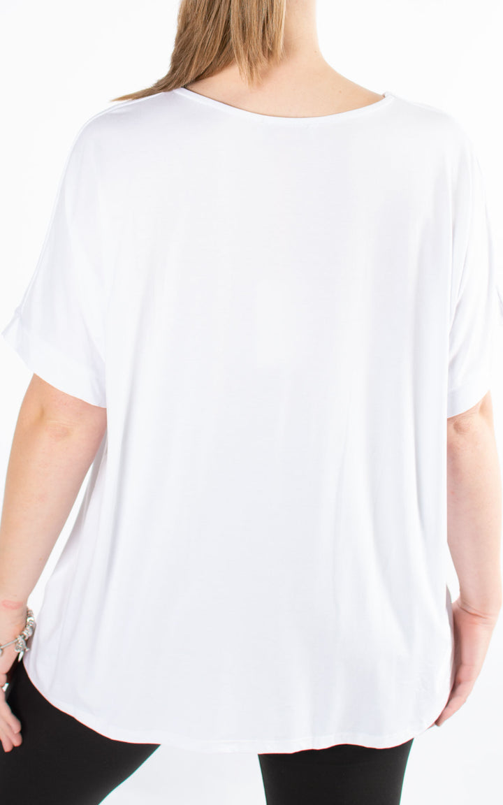 BASIC | Cap Sleeve | White