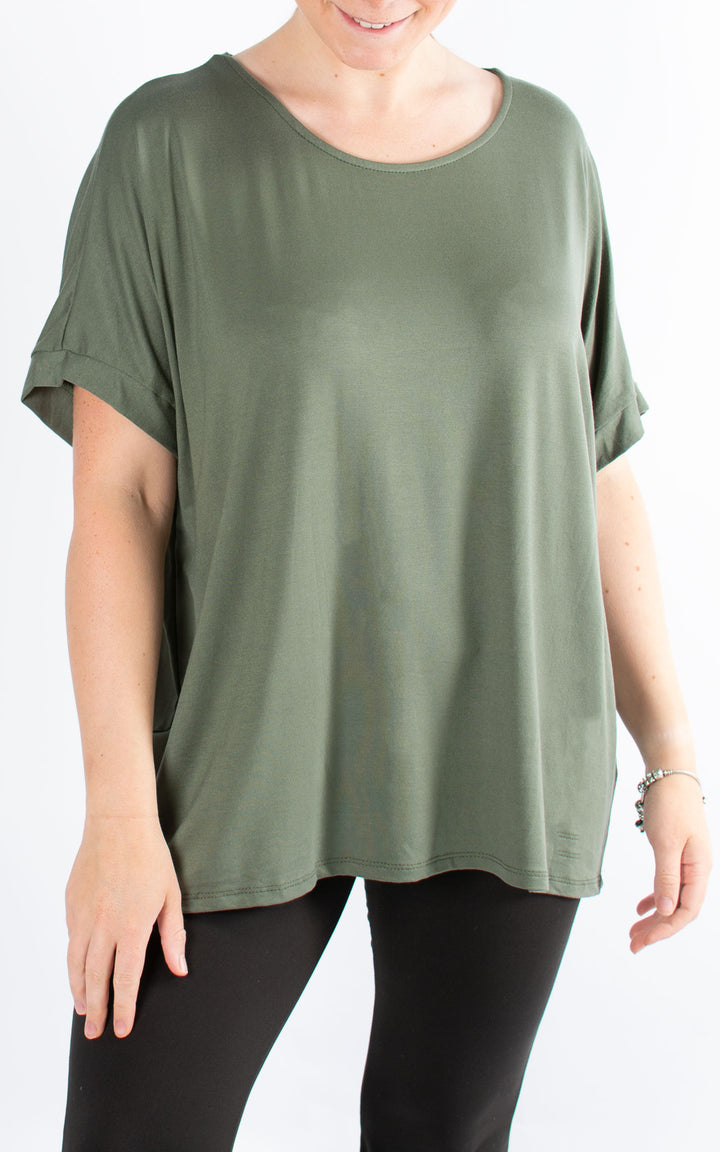 BASIC | Cap Sleeve | Khaki