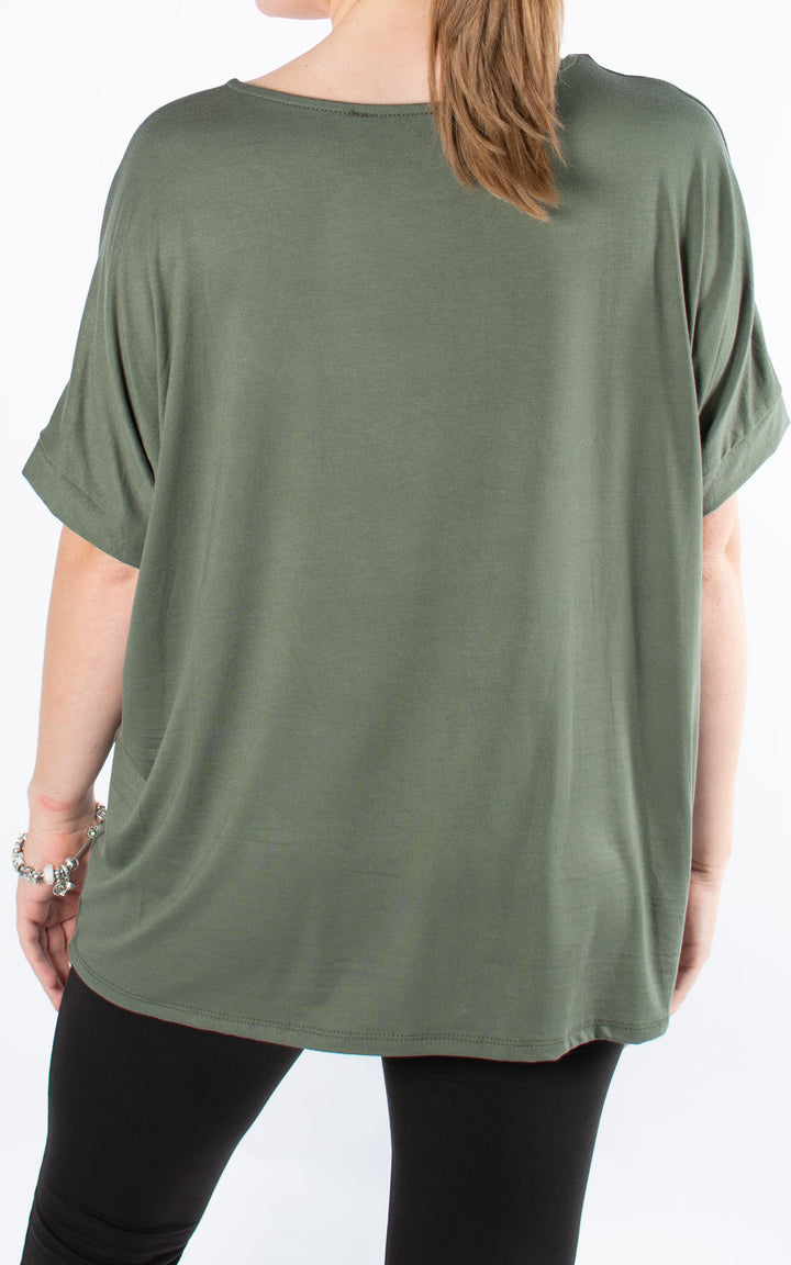BASIC | Cap Sleeve | Khaki