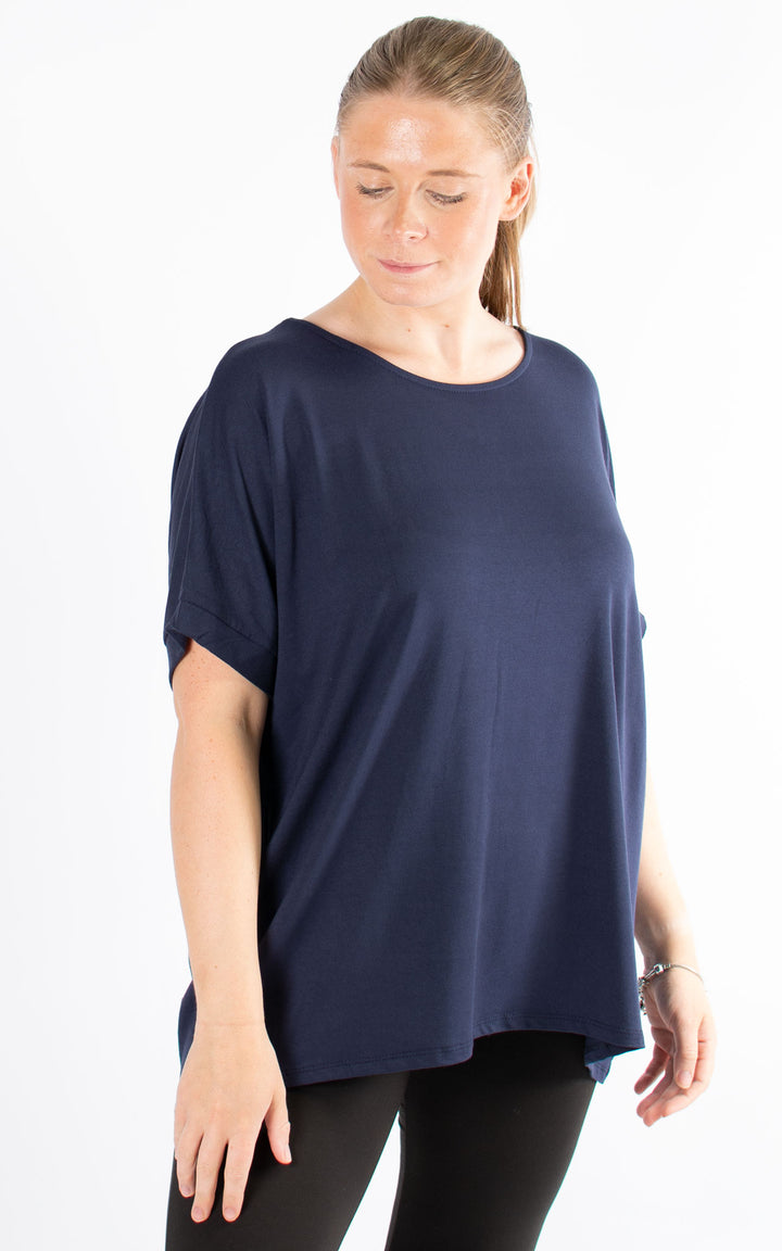 BASIC | Cap Sleeve | Navy