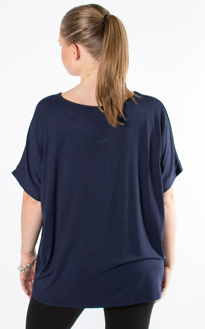 BASIC | Cap Sleeve | Navy
