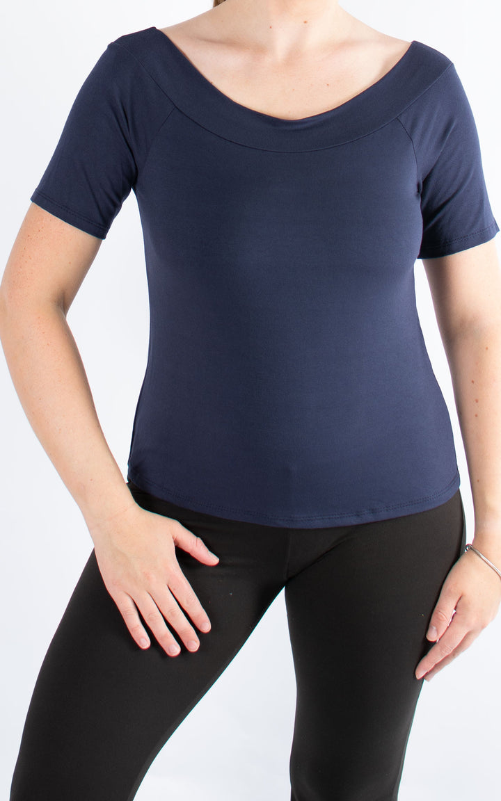 BASIC | Boat Neck | Navy