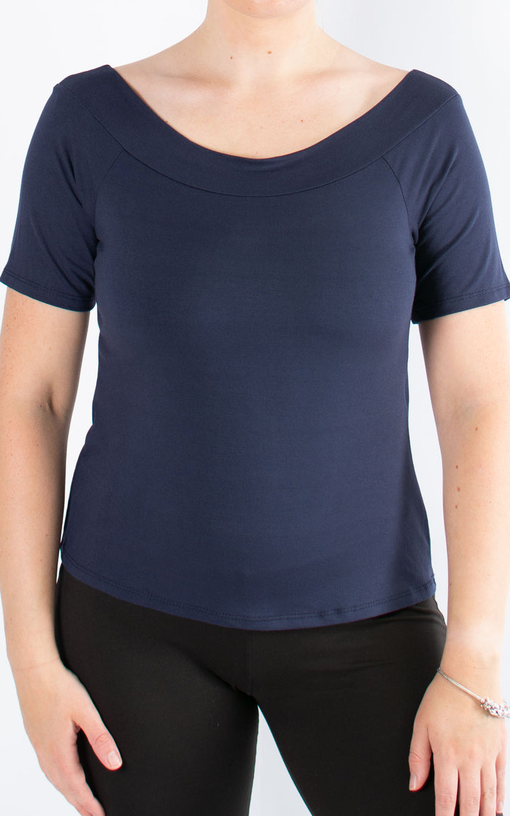 BASIC | Boat Neck | Navy