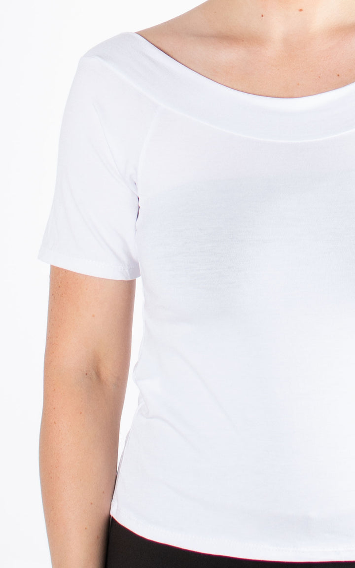 BASIC | Boat Neck | White