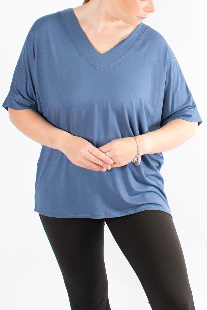 BASIC | V-neck | Denim