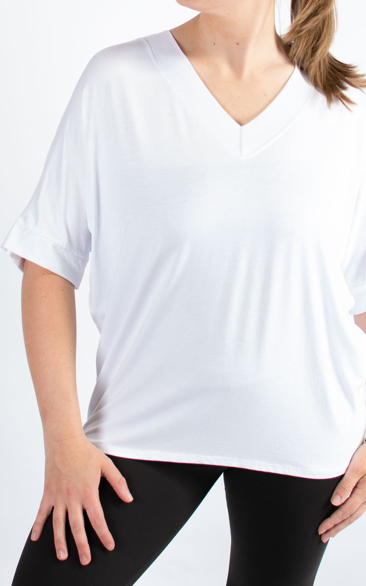 BASIC | V-neck | White
