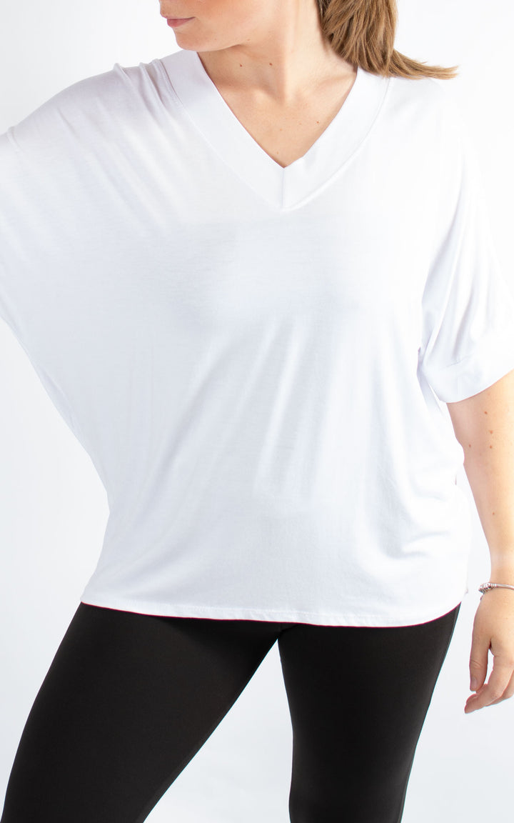 BASIC | V-neck | White