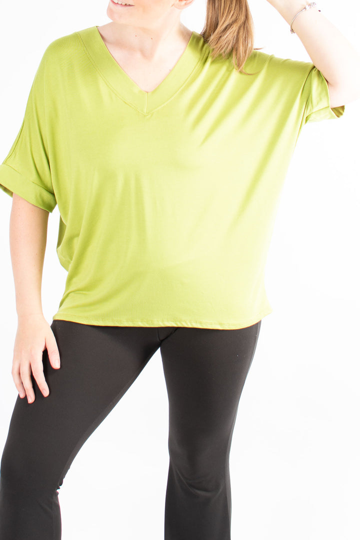 BASIC | V-neck | Lime