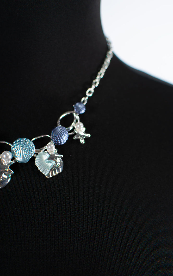 Necklace | Seashell and Starfish | Blue