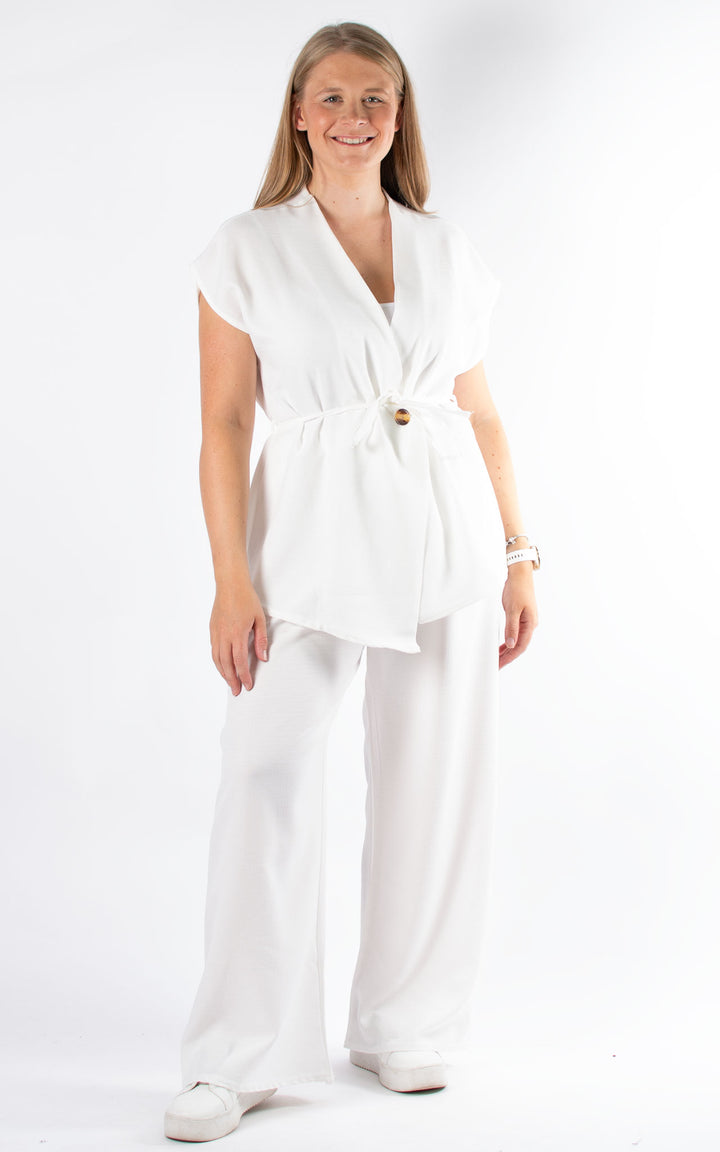 Waistcoat & Trousers Set | White