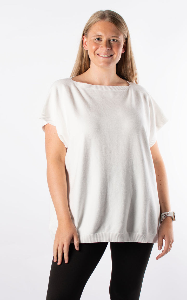 Button Back Jumper | White