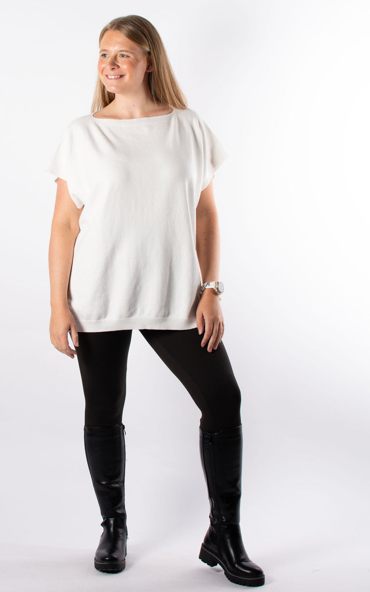 Button Back Jumper | White