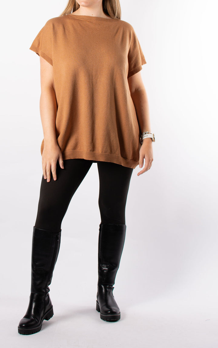 Button Back Jumper | Camel