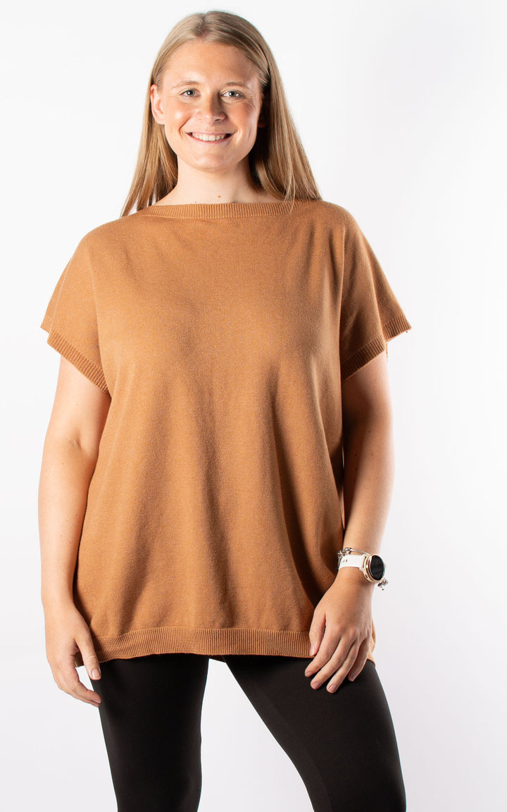 Button Back Jumper | Camel
