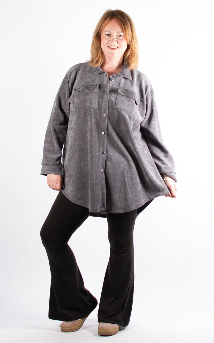 Carly Cord Shirt | Grey