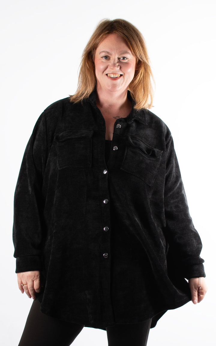 Carly Cord Shirt | Black