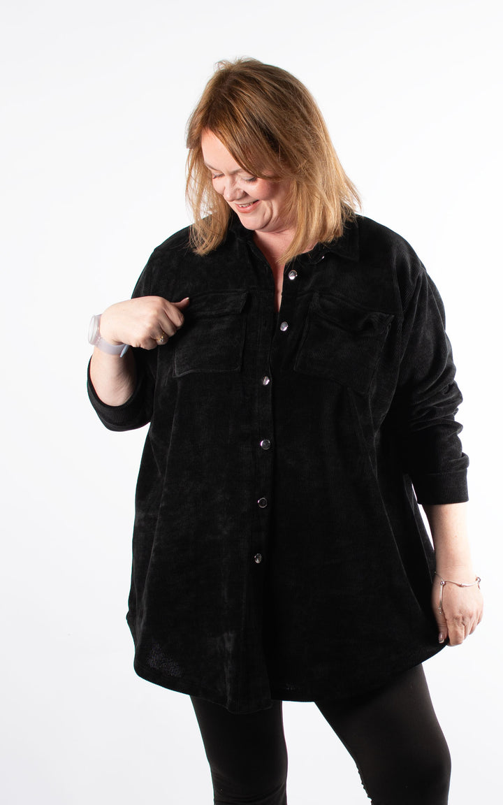 Carly Cord Shirt | Black