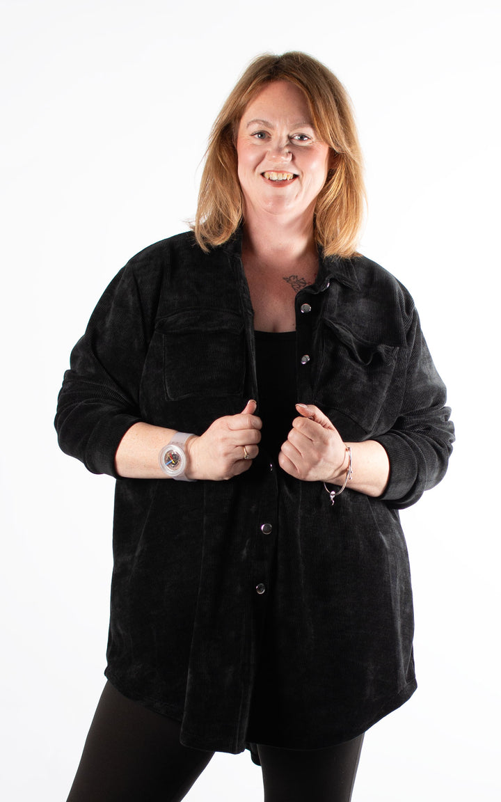 Carly Cord Shirt | Black