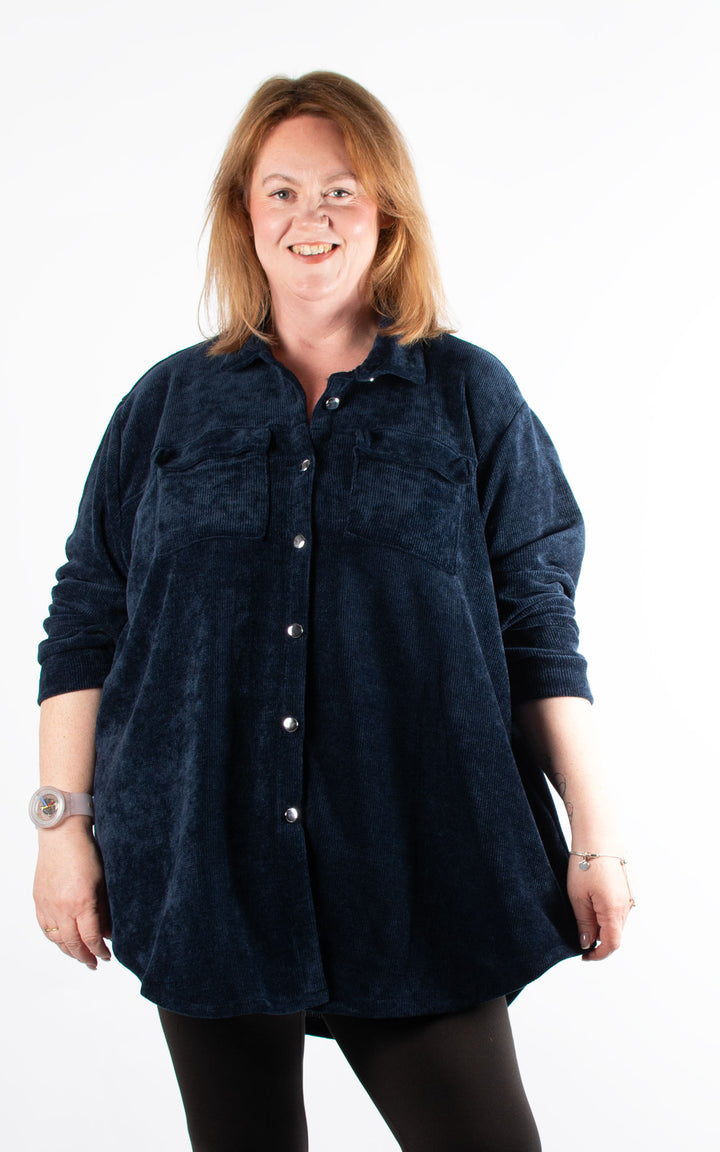 Carly Cord Shirt | Navy