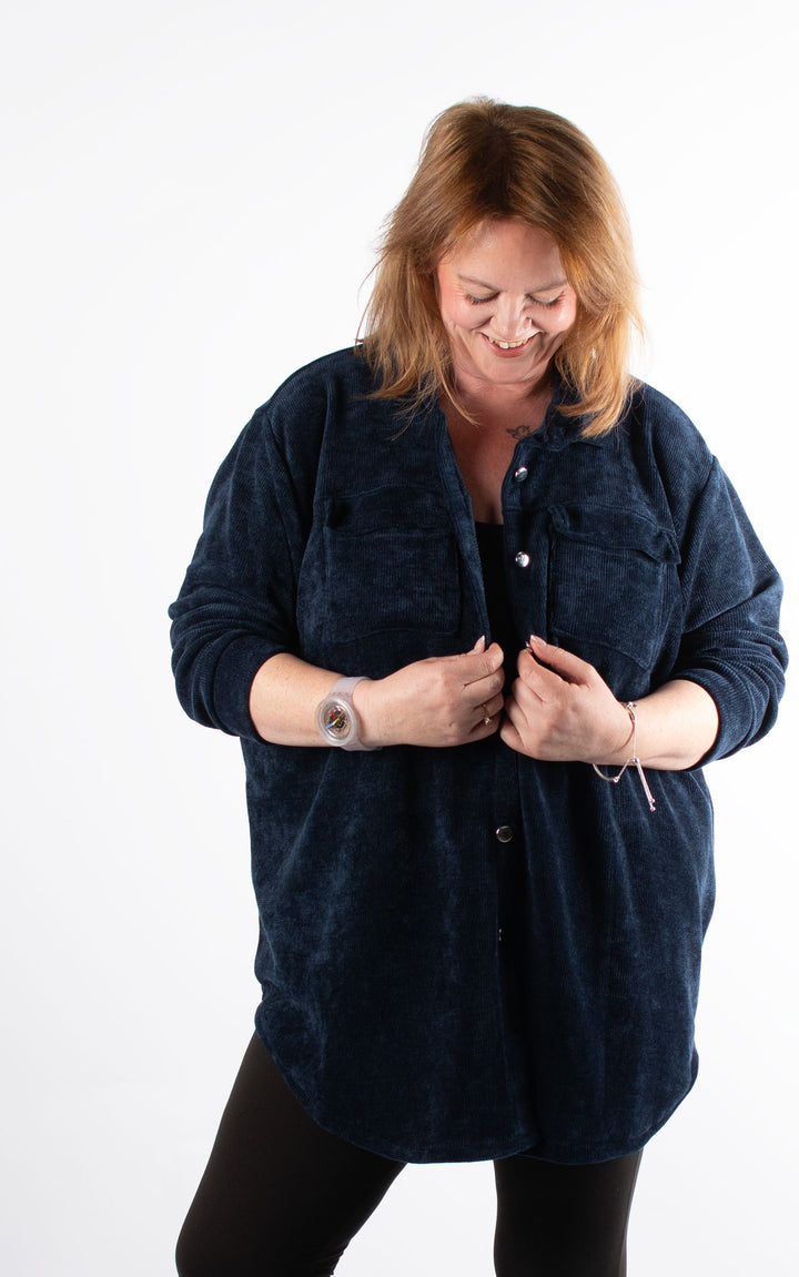 Carly Cord Shirt | Navy