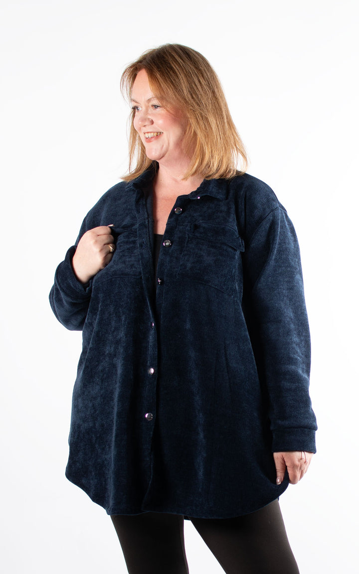 Carly Cord Shirt | Navy