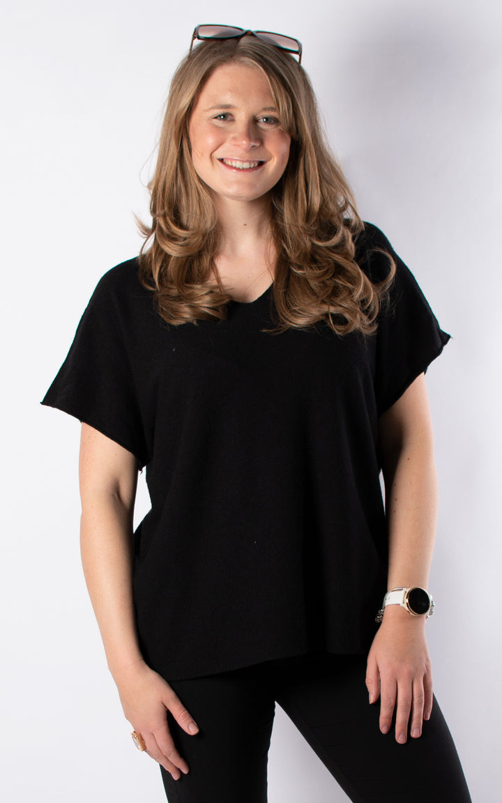Suzie V-neck Knit | Black