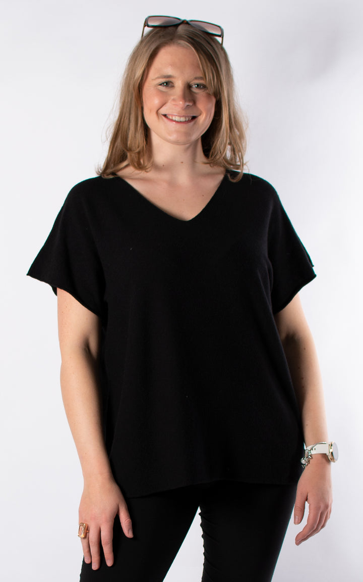 Suzie V-neck Knit | Black